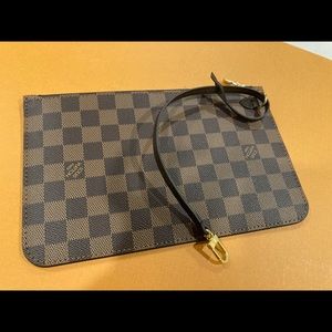 Louis Vuitton Neverfull MM Pochette Damier Ebene Large